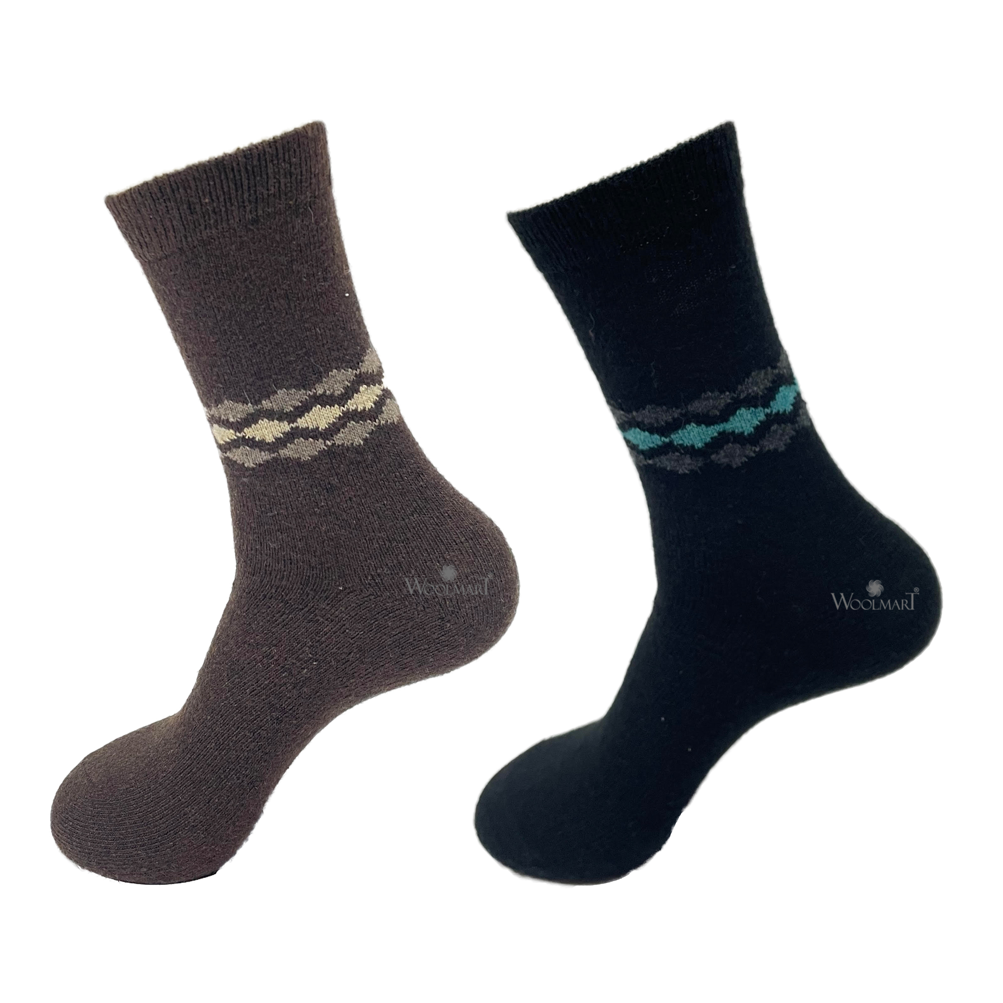 Warm Socks (Pack of 2) Brown & Black