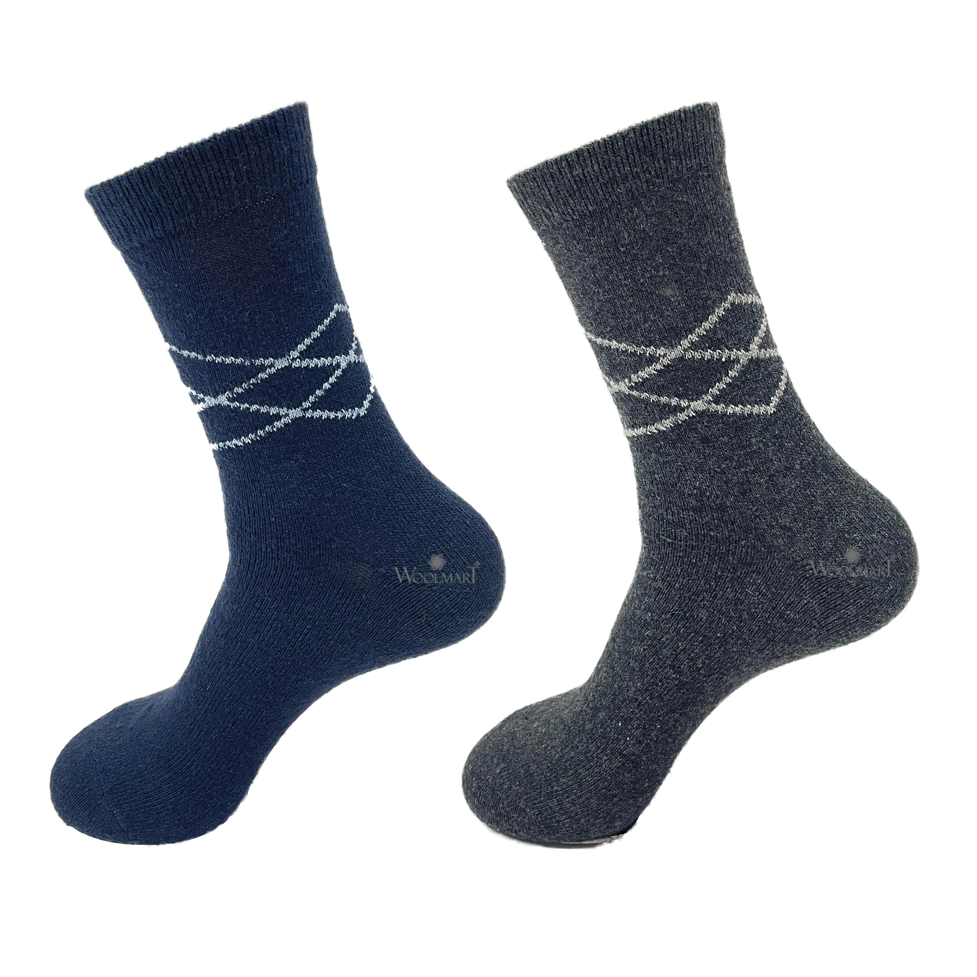 Warm Socks (Pack of 2) Blue & Grey