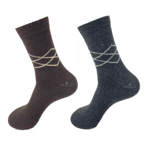 Warm Socks (Pack of 2) Brown &amp; Grey