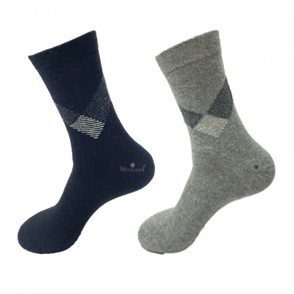 Warm Socks (Pack of 2) Black &amp; Grey