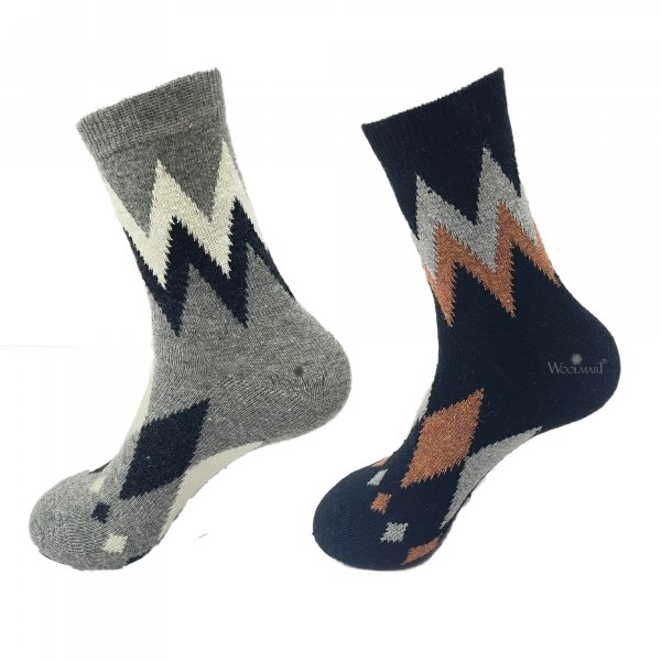 Warm Socks (Pack of 2) Grey &amp; Black